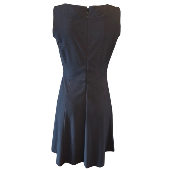 TAHARI Arthur S Levine Women’s SZ 4 Black A-Line Dress With Bateau Neckline - Picture 3 of 6